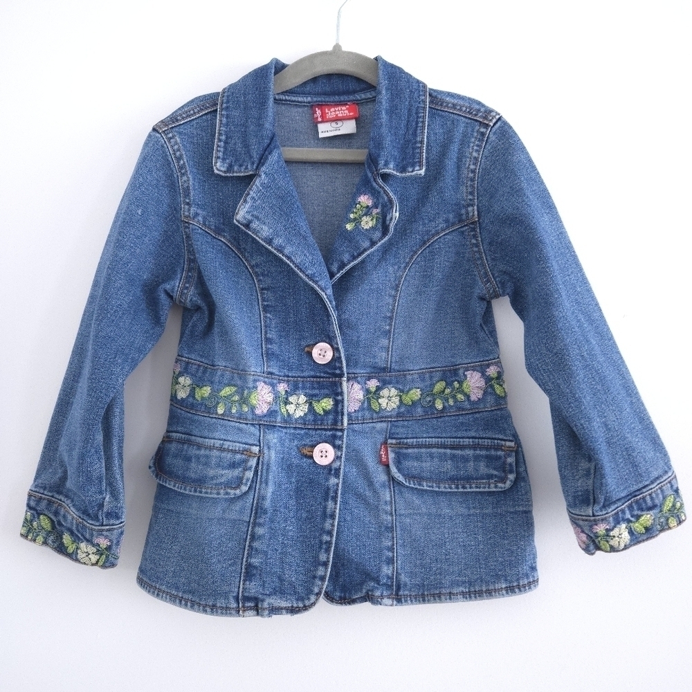 Levi's Girls Vintage Embroidered Denim Jacket size 5